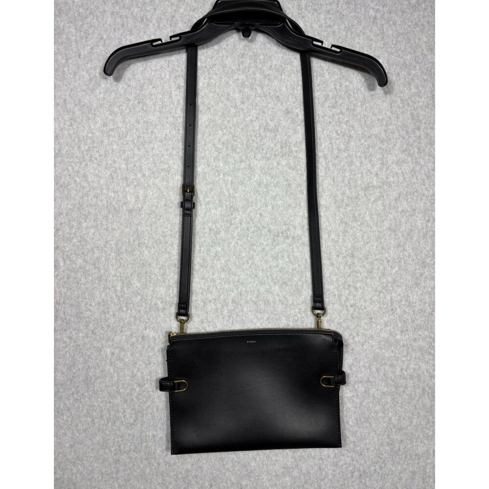 Fossil Kier Collection Vegan Cactus Black Shoulder Purse Crossbody OS